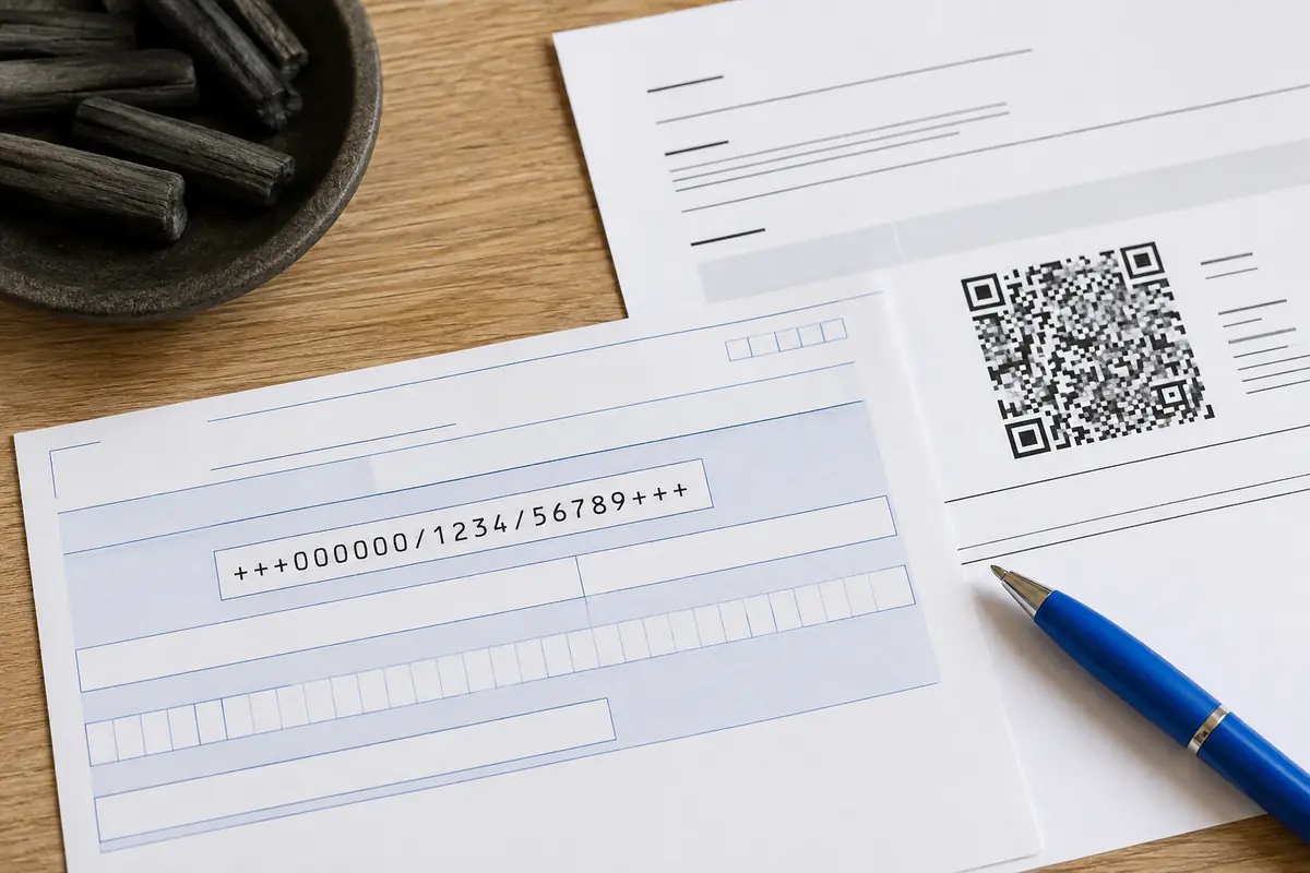 Communication structurée belge et QR de paiement